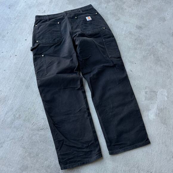 Vintage Y2K Carhartt black double knee work wear carpenter pants - Picture 5 of 8